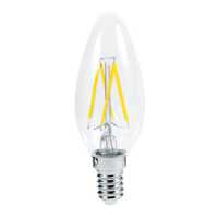 Лампа Ecola E14 5W 4000 96x37 нитевидная, прозр. Premium свеча