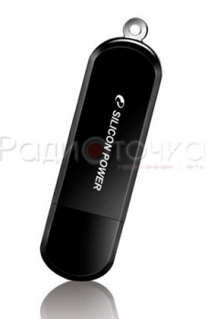 Флэш-память  8Gb Silicon Power Lux Mini 322 Black (USB 2.0, до 15 Мбайт/сек)