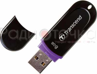 Флэш-память  8Gb Transcend 300 (USB 2.0, до 20 Мбайт/сек)