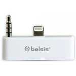 Адаптер BELSIS для Lightning - 30 pin c аудио-разъемом (Apple), белый