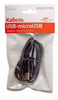DATA кабель Partner USB-micro USB, 1м