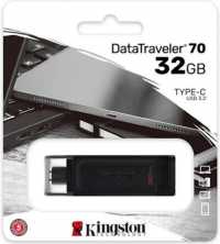 Флэш-память 32Gb Kingston DataTraveler 70 TYPE-C / USB (USB 3.2, до 200 Мбайт/сек)