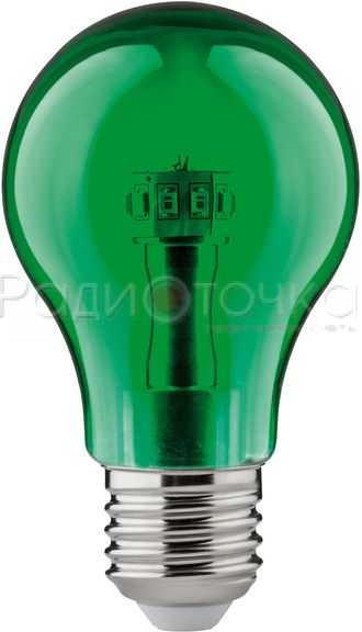 Лампа Ecola A55 E27 8W 108x55 Зеленая пласт./алюм.