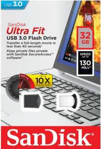 Флэш-память 32Gb Sandisk Cruzer Ultra Fit (USB 3.2  до 130 Мбайт/сек)