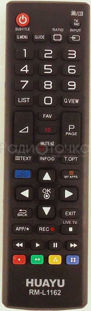 Пульт ДУ LG RM-L1162 (универс) (корпус AKB73715603)