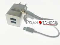 З/У BYZ B37 2USB + кабель micro USB (2100 mA)