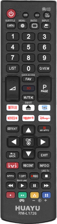 Пульт ДУ LG RM-L1726 (универс) (IVI, NETFLIX, PRIME VIDE)