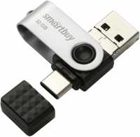 Флэш-память 32Gb SmartBuy TRIO 3-in-1 OTG USB Type-A+USB Type-C+micro USB (USB 3.2 до 130 Мбайт/сек)