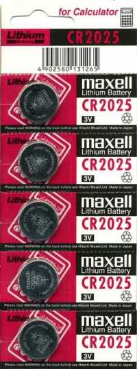 Элемент питания Maxell CR2025 BL5