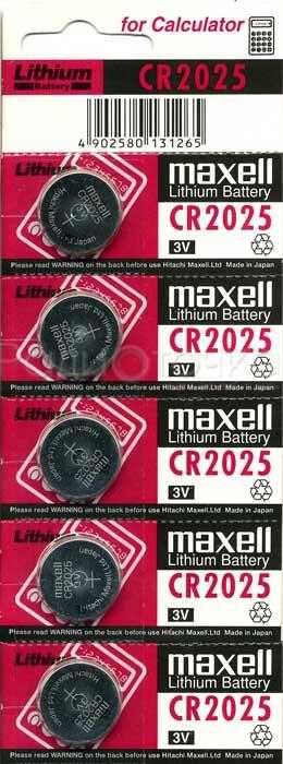 Элемент питания Maxell CR2025 BL5