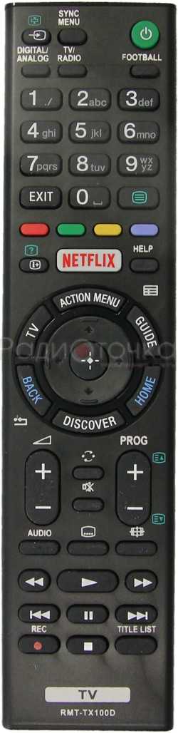 Пульт ДУ SONY RMT-TX100D, RMT-TX200E (RM-L1275 3D универс)