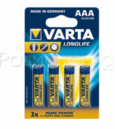 Элемент питания Varta Longlife Extra LR03/286 BL24