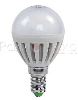 Лампа ASD P45 E14 5W(400lm) 3000К пластик/алюм шар