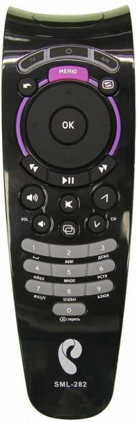 Пульт ДУ SAT РОСТЕЛЕКОМ SML-282 HD, URC-177500  (МТС, SmartLabs, MOTOROLA, ARRIS,Промсвязь) (STB122A