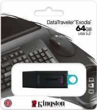 Флэш-память 64Gb Kingston DataTraveler Exodia (USB 3.2 до 70  Мбайт/сек)