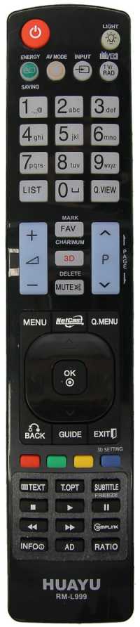 Пульт ДУ LG RM-L999+ (универс) (корпус AKB72914020)