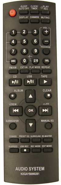 Пульт ДУ Panasonic N2QAYB000281 (AUX)