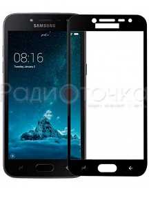 Защитное стекло для Samsung Galaxy J2 Pro (2018, J250F) черное 2.5D