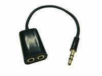 Переходник штекер 3,5мм на 2 гнезда 3,5мм стерео (10/20 см)