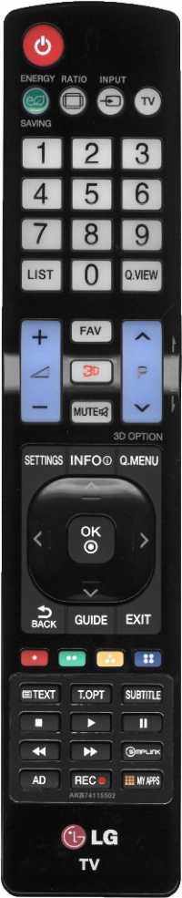 Пульт ДУ LG AKB74115502 оригинал