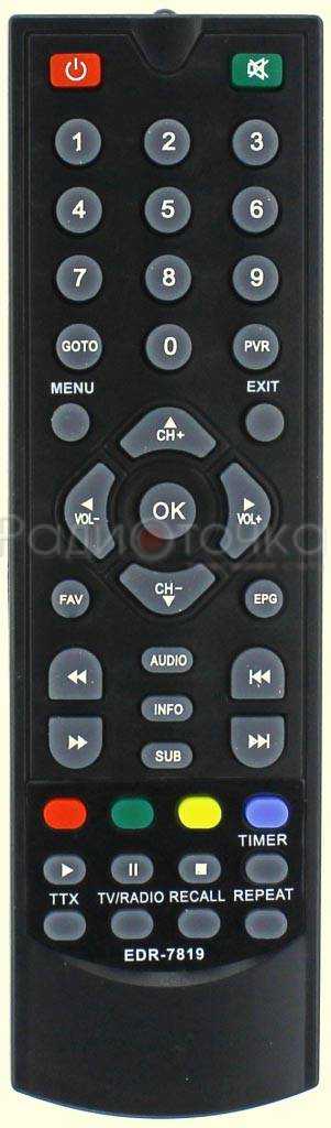 Пульт ДУ SAT ELECT EDR-7819 DVB-T2 (AVEST)