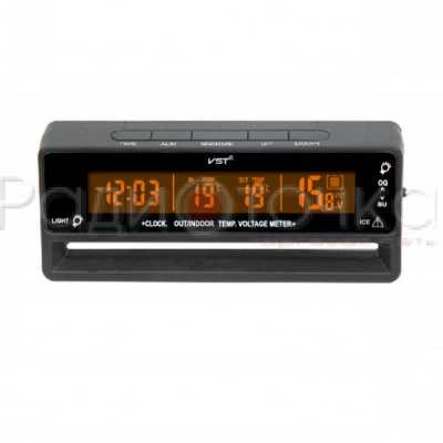 Часы автомобильные VST7010V  (температура, будильник)