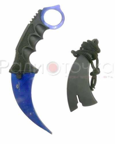 Нож Патриот PT-TRK13 (Керамбит, волны синий)