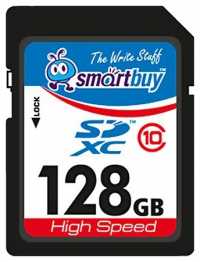 Карта памяти SDXC. 128 Gb SmartBuy class 10