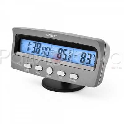 Часы автомобильные VST7045V (температура, будильник)