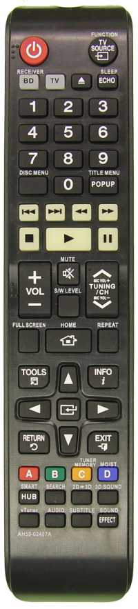 Пульт ДУ Samsung AH59-02407A, AH59-02405A, RM-D1175 (универс. Home Theatre) (Home Theatre HT-E5530K с 3D и Blue-Ray)