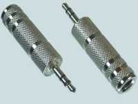 Переходник штекер 3,5мм на гнездо 6,3мм стерео (метал. JD-W8084 B)