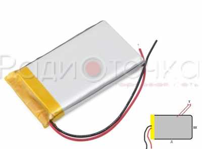 Аккумулятор Орбита 8.0*30*40 (3.7В, 900мА)