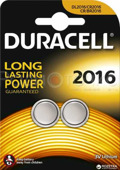 Элемент питания Duracell DL 2016 BL2