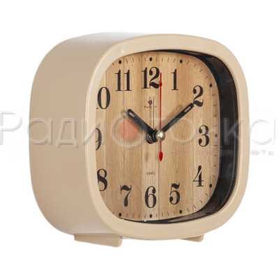 Будильник Рубин, корпус бежевый "Дерево" В5-005