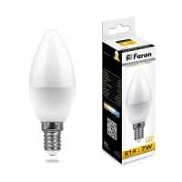 Лампа Feron E14 7W 2700К 100x37 свеча