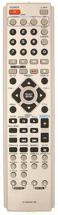 Пульт ДУ LG 6710CDAK12B / AKB32203607 / AKB32203608 (Home Theatre / AUX)