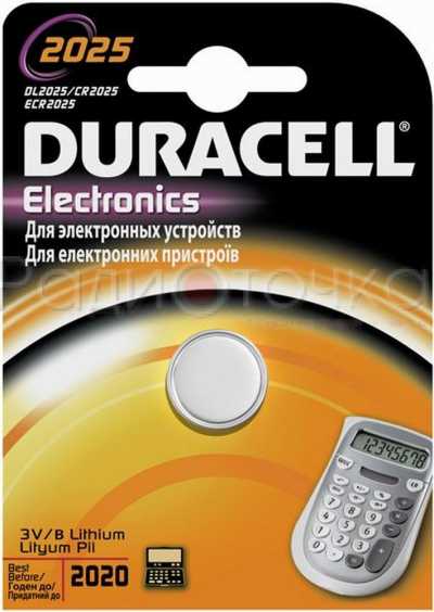 Элемент питания Duracell DL 2025 BL1