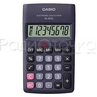 Калькулятор карманный CASIO HL-815L-BK (8-ми разрядный)