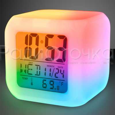 Часы светильник Орбита OT-CLT01(дата, будильник, темпер., подсветка)