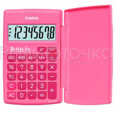 Калькулятор карманный CASIO LC-401LV-PK (8-ми разрядный) розовый