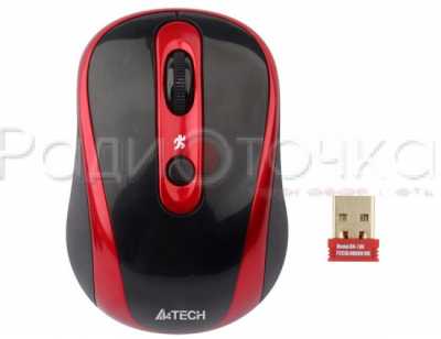 Мышь беспроводная A4Tech G7-350N-3 ,черный/красный, 2000 dpi, USB