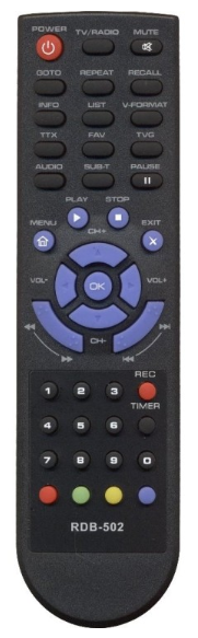 Пульт ДУ SAT ROLSEN RDB-502, RDB-506N, DVB-T2