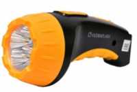 Фонарь UltraFlash LED3804 (черный+желтый, пластик, 4 LED, аккум)