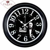 Часы настенные "Рубин" Godfather (круг d=35см, корпус черный)