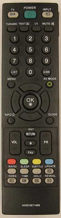 Пульт ДУ LG AKB33871408, LCDTV