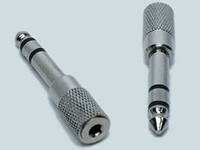 Переходник штекер 6,3мм на гнездо 3,5мм стерео (метал. 06-0168-A)