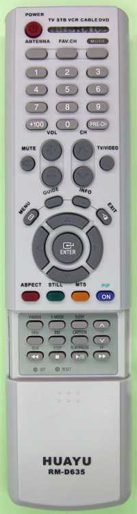 Пульт ДУ Samsung RM-D635 LCD (универс) корпус 00357B