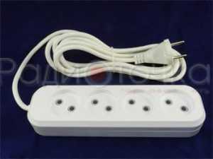 Удлинитель сетевой Jett ПВС 2х0,75 4 роз.  5 м 10А белый