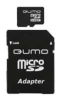 Карта памяти Micro-SDHC  4Gb Qumo class 10 (адаптер SD)