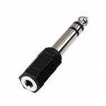 Переходник штекер 6,3мм на гнездо 3,5мм стерео (пластик)